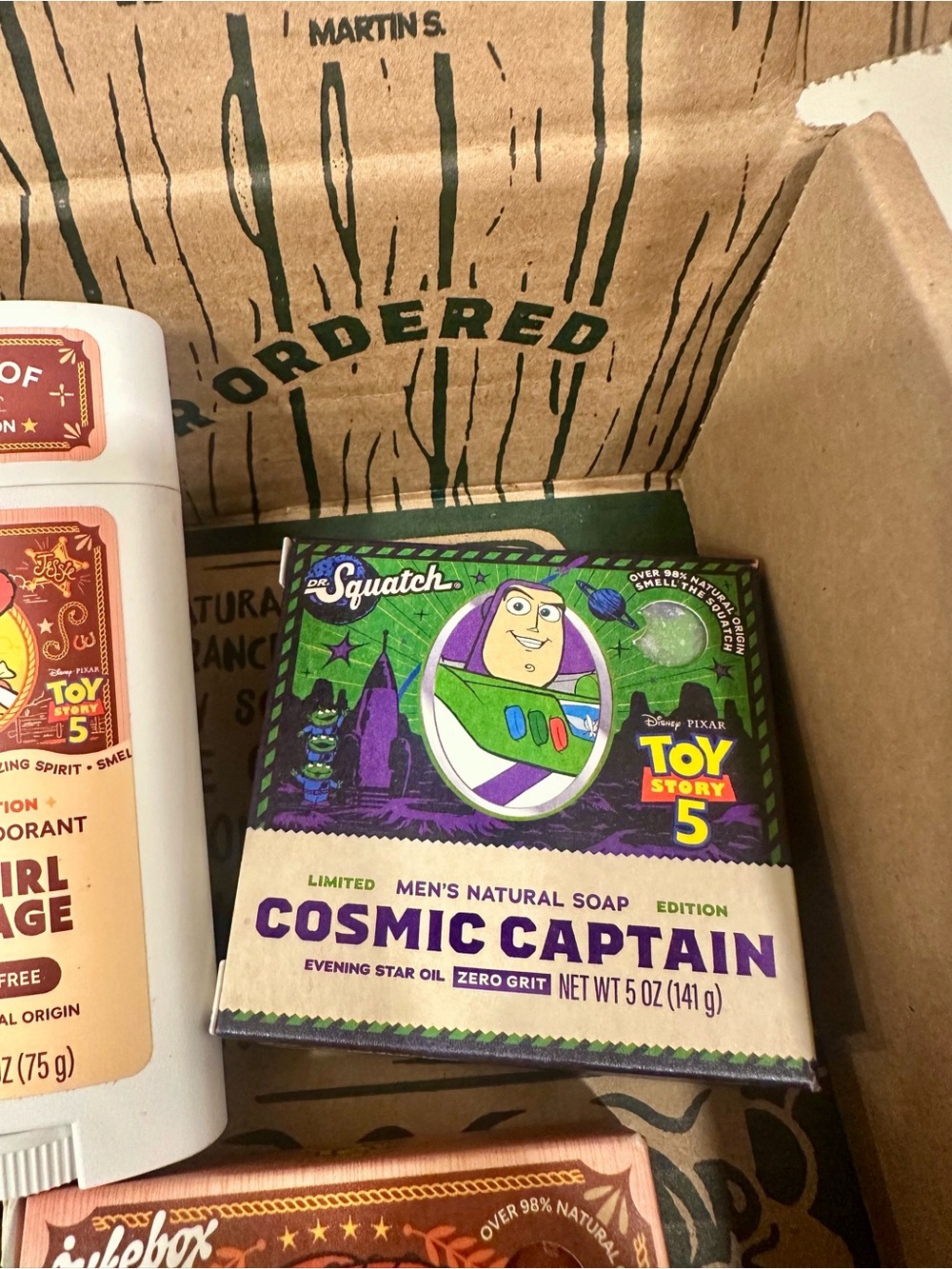 Dr. Squatch Toy Story 5 Limited Edition Soap Deodorant 5 Pc Set NEW - Picture 3 of 5